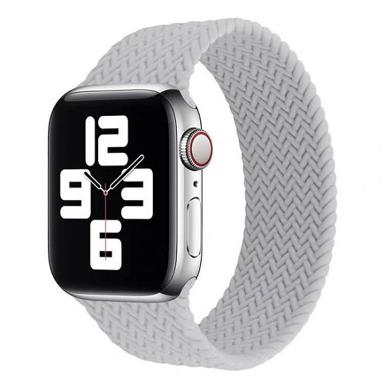 Single-turn Woven Pattern Silicone Watch Band For Apple Watch Series 7 41mm / 6 & SE & 5 & 4 40mm / 3 & 2 & 1 38mm, Size:M(Grey) - Watch Bands by buy2fix | Online Shopping UK | buy2fix