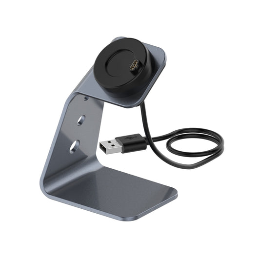 For Garmin Forerunner 745 / Venu Sq / Fenix 6 Universal Aluminum Alloy Magnetic Charger Holder with Chip Protection, Support Fast Charging, Style:Right Interface(Grey) - Charger by buy2fix | Online Shopping UK | buy2fix