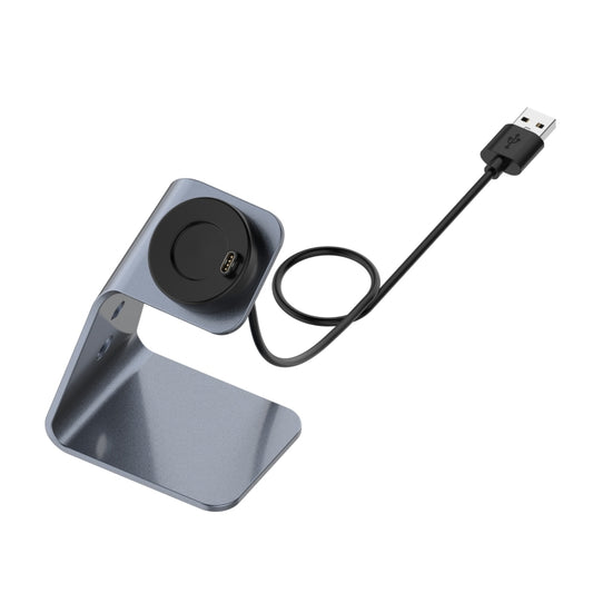 For Garmin Forerunner 745 / Venu Sq / Fenix 6 Universal Aluminum Alloy Magnetic Charger Holder with Chip Protection, Support Fast Charging, Style:Right Interface(Grey) - Charger by buy2fix | Online Shopping UK | buy2fix