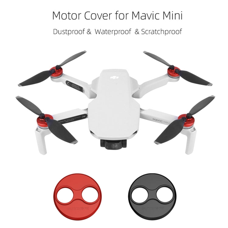 Sunnylife Dust-proof Waterproof Aluminum Alloy Motor Cover for DJI Mini 3 Pro/Mavic Mini/Mini SE(Red) - Other by buy2fix | Online Shopping UK | buy2fix