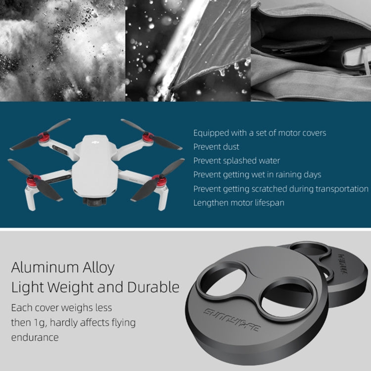 Sunnylife Dust-proof Waterproof Aluminum Alloy Motor Cover for DJI Mini 3 Pro/Mavic Mini/Mini SE(Red) - Other by buy2fix | Online Shopping UK | buy2fix