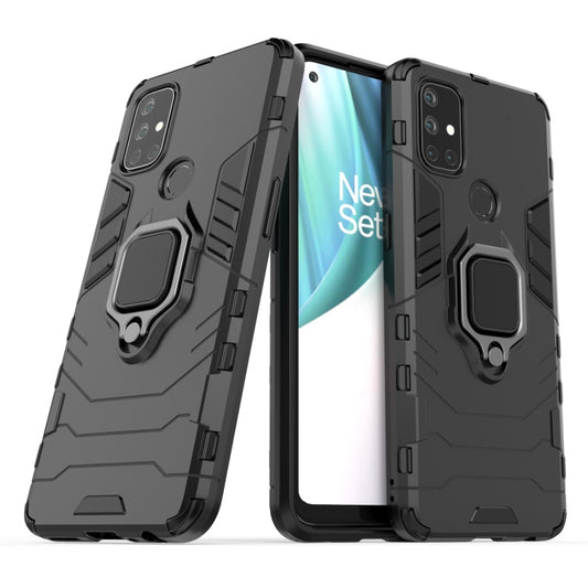 For OnePlus Nord N10 5G PC + TPU Shockproof Protective Case with Magnetic Ring Holder(Black) - OnePlus Cases by buy2fix | Online Shopping UK | buy2fix