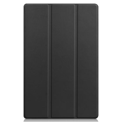 For Lenovo Tab P11 TB-J606F /Tab P11 5G Three-folding Custer Texture Smart Leather Tablet Case(Black) - Lenovo by buy2fix | Online Shopping UK | buy2fix