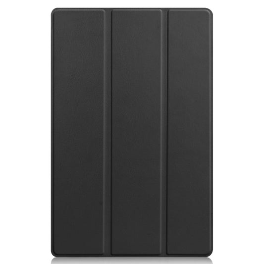 For Lenovo Tab P11 TB-J606F /Tab P11 5G Three-folding Custer Texture Smart Leather Tablet Case(Black) - Lenovo by buy2fix | Online Shopping UK | buy2fix