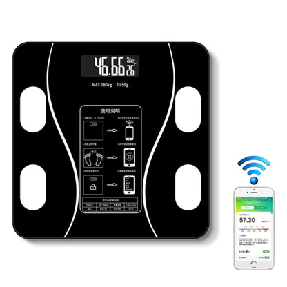 Household Smart Body Fat Electronic Weighing Scale, Battery Version(Black) by buy2fix
