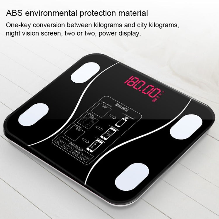 Household Smart Body Fat Electronic Weighing Scale, Battery Version(Black) by buy2fix