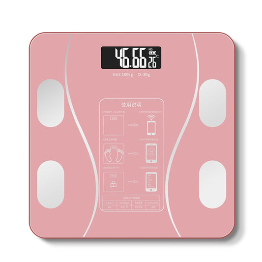 Household Smart Body Fat Electronic Weighing Scale, Battery Version(Pink) by buy2fix