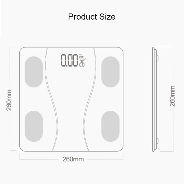Household Smart Body Fat Electronic Weighing Scale, USB Charging Version(White) by buy2fix