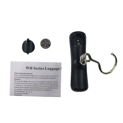 MH-A18 Portable Digital High-Load Weighting Hook Electronic Luggage Scale (10g~50kg), Excluding Batteries(Black) by buy2fix