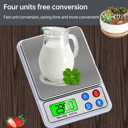 MH-555 6Kg x 0.1g High Accuracy Digital Electronic Portable Kitchen Scale Balance Device with 2.2 inch LCD Screen by buy2fix