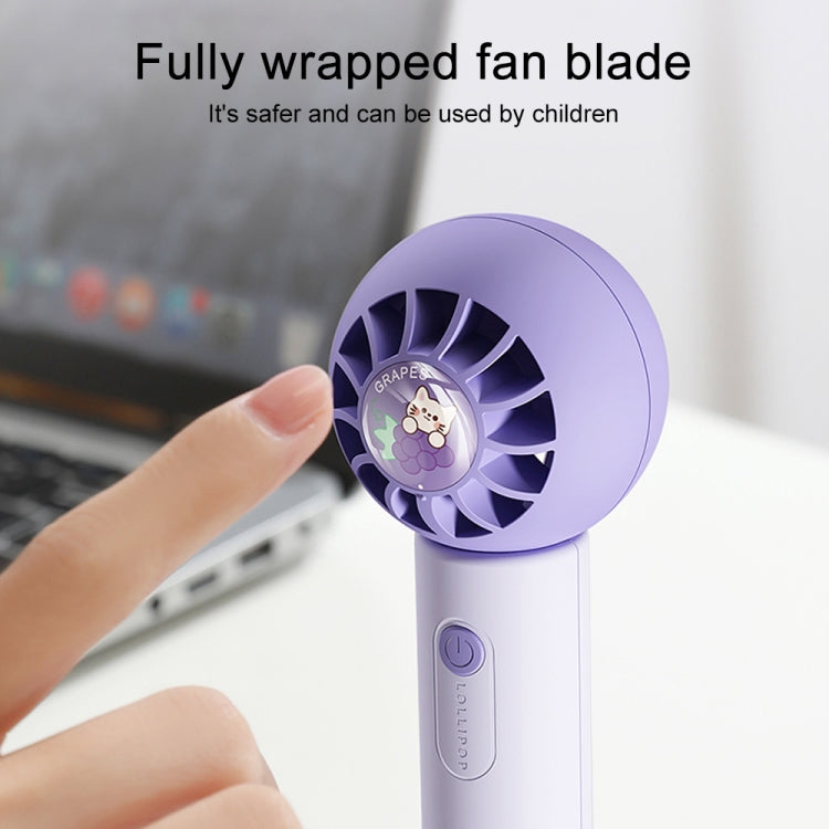 MF062 Mini Handheld Lollipop Electric Fan (Purple) by buy2fix