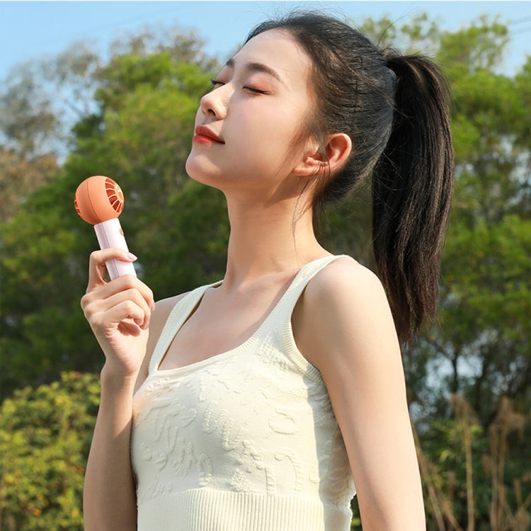 MF062 Mini Handheld Lollipop Electric Fan (Orange) by buy2fix