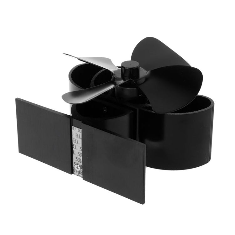 YL201 4-Blade High Temperature Metal Heat Powered Fireplace Stove Fan (Rose Red) by buy2fix