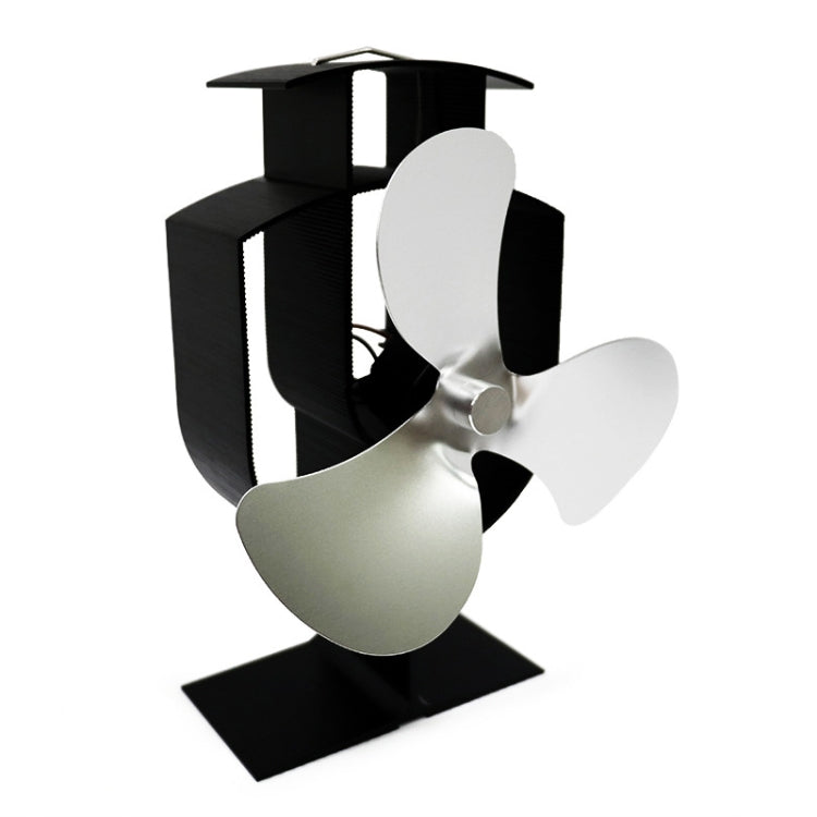 YL401 3-Blade High Temperature Metal Heat Powered Fireplace Stove Fan (Silver) by buy2fix