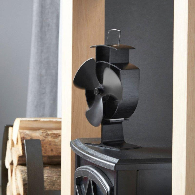 YL401 3-Blade High Temperature Metal Heat Powered Fireplace Stove Fan (Silver) by buy2fix