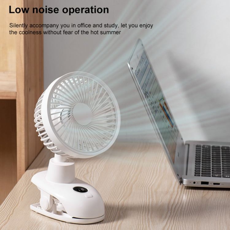 D601Y Portable USB Clip-on Oscillating Small Fan (White) by buy2fix