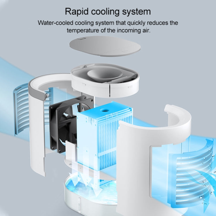 WT-F11 380ml Portable Elliptical Water-cooled Fan (Blue) by buy2fix