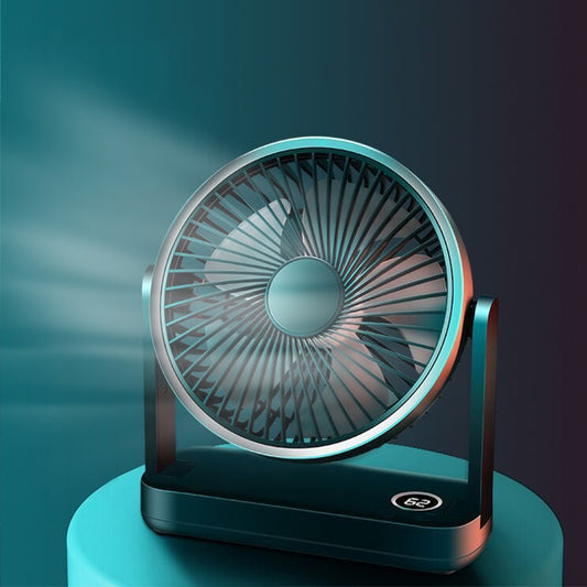 F701 Desktop Electric Fan with LED Display (Green) - Electric Fans by buy2fix | Online Shopping UK | buy2fix