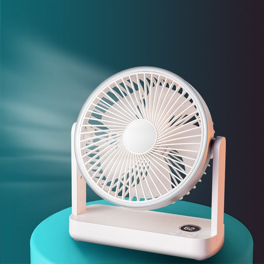 F701 Desktop Electric Fan with LED Display (White) - Electric Fans by buy2fix | Online Shopping UK | buy2fix