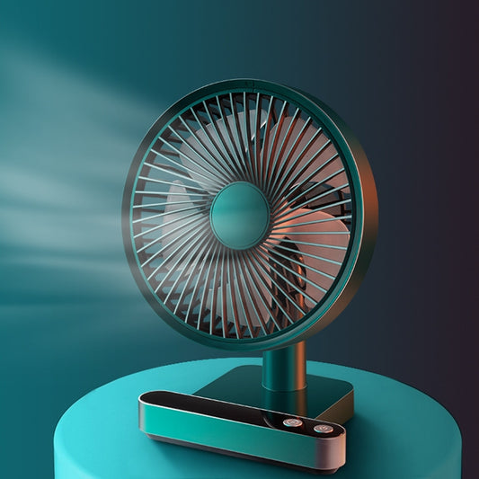 F702 Automatic Shaking Desktop Electric Fan with LED Display (Green) - Electric Fans by buy2fix | Online Shopping UK | buy2fix