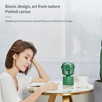 F6 Cactus Portable Mini Fan USB Shaking Head Handheld Desk Electric Fan (Green) by buy2fix