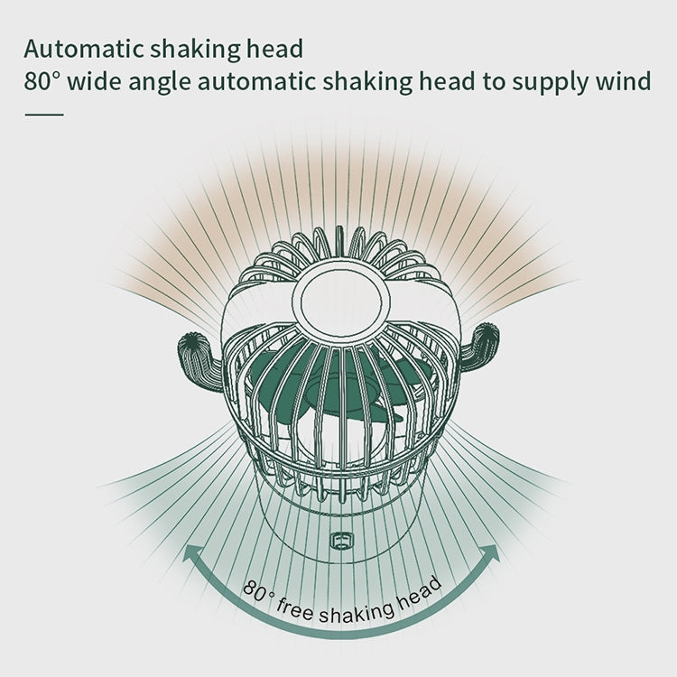 F6 Cactus Portable Mini Fan USB Shaking Head Handheld Desk Electric Fan (Green) by buy2fix