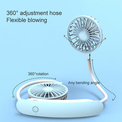 F6 Outdoor Mini Hanging Neck Fan USB Charging Lazy Small Fan (Green) - Electric Fans by buy2fix | Online Shopping UK | buy2fix