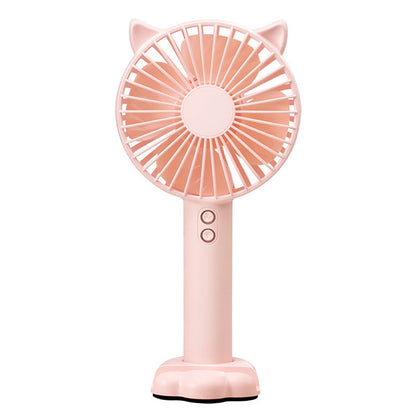 N10 Multi-function Handheld Desktop Holder Electric Fan, with 3 Speed Control (Pink) by buy2fix
