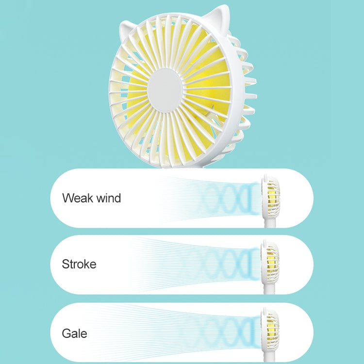 N10 Multi-function Handheld Desktop Holder Electric Fan, with 3 Speed Control (Sky Blue) by buy2fix