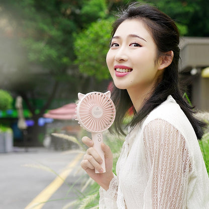 N10 Multi-function Handheld Desktop Holder Electric Fan, with 3 Speed Control (Sky Blue) by buy2fix