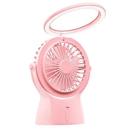 S1 Multi-function Portable USB Charging Mute Desktop Electric Fan Table Lamp, with 3 Speed Control (Pink) by buy2fix