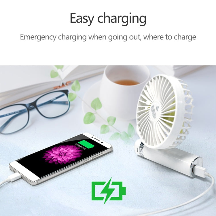 S2 Portable Foldable Handheld Electric Fan, with 3 Speed Control & Night Light (Purple) by buy2fix