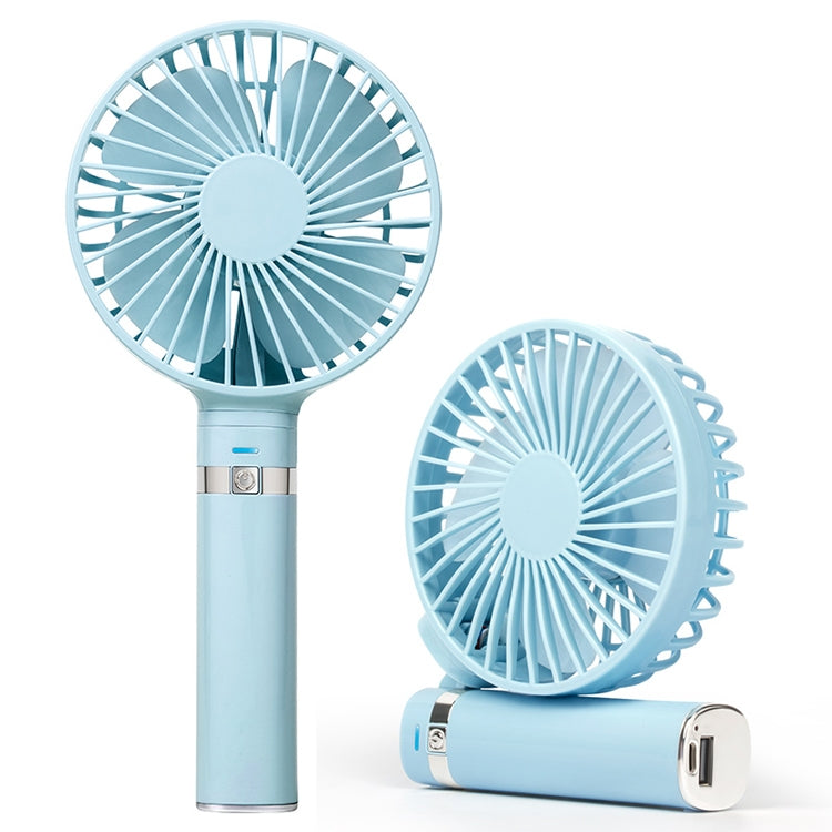 S2 Portable Foldable Handheld Electric Fan, with 3 Speed Control & Night Light (Sky Blue) by buy2fix