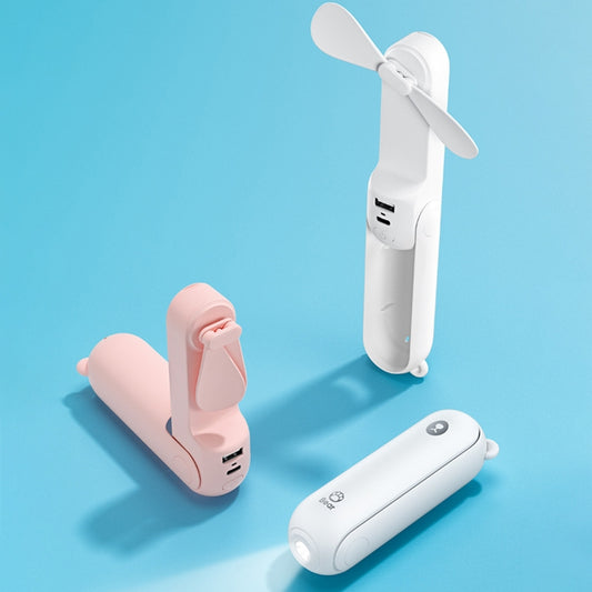 Xiaomi Youpin JISULIFE F8 Multifunctional Mini Fan Handheld Folding Fan(Pink) - Electric Fans by Jisulife | Online Shopping UK | buy2fix