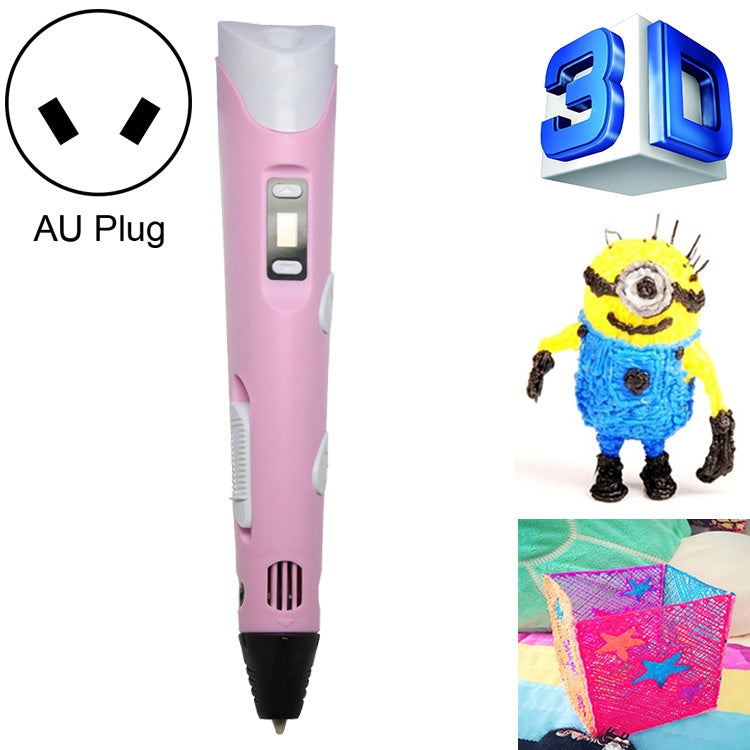 Hand-held 3D Printing Pen, AU Plug (Pink) - 3D Printer by buy2fix | Online Shopping UK | buy2fix