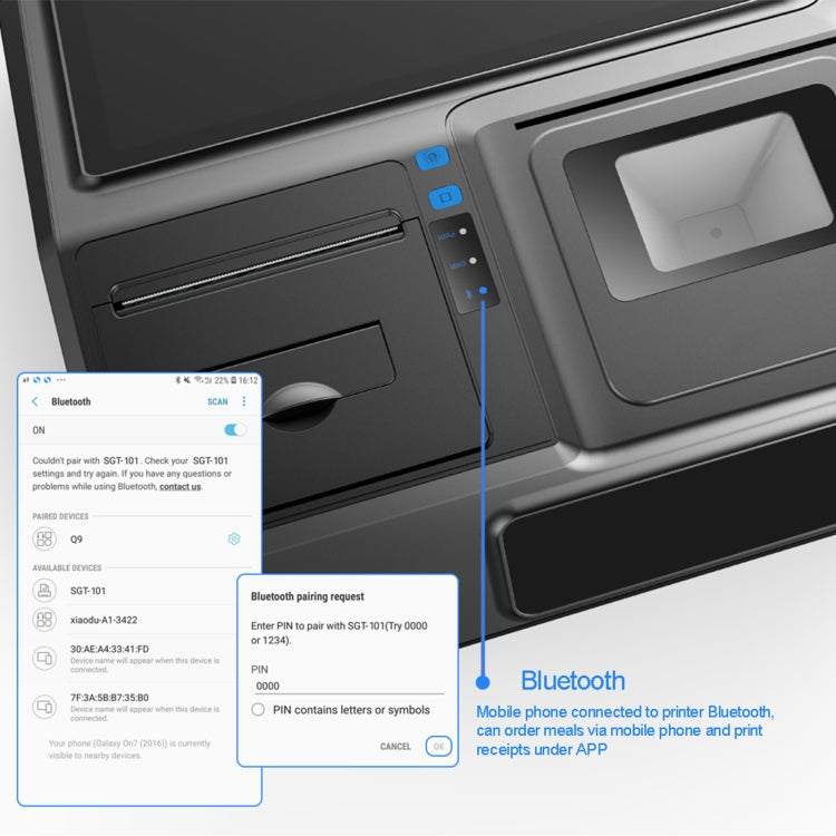 SGT-101W 10.1 inch Capacitive Touch Screen Cash Register, Intel J1900 Quad Core 2.0GHz, 4GB+64GB, UK Plug by buy2fix