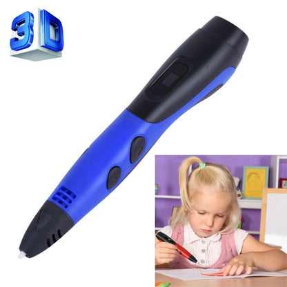 Gen 6th ABS / PLA Filament Kids DIY Drawing 3D Printing Pen with LCD Display(Blue+Black) by buy2fix