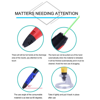 Gen 6th ABS / PLA Filament Kids DIY Drawing 3D Printing Pen with LCD Display(Blue+Black) by buy2fix