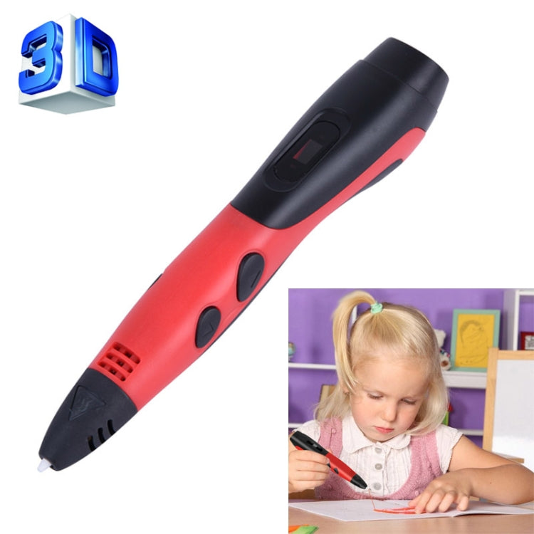 Gen 6th ABS / PLA Filament Kids DIY Drawing 3D Printing Pen with LCD Display(Red+Black) by buy2fix