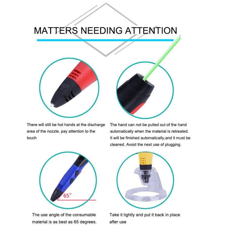 Gen 6th ABS / PLA Filament Kids DIY Drawing 3D Printing Pen with LCD Display(Yellow+Black) by buy2fix