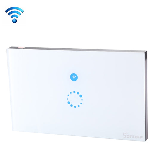 Sonoff  Touch 120mm 1 Gang Tempered Glass Panel Wall Switch Smart Home Light Touch Switch, Compatible with Alexa and Google Home, AC 90V-250V 400W 2A - Smart Socket by buy2fix | Online Shopping UK | buy2fix