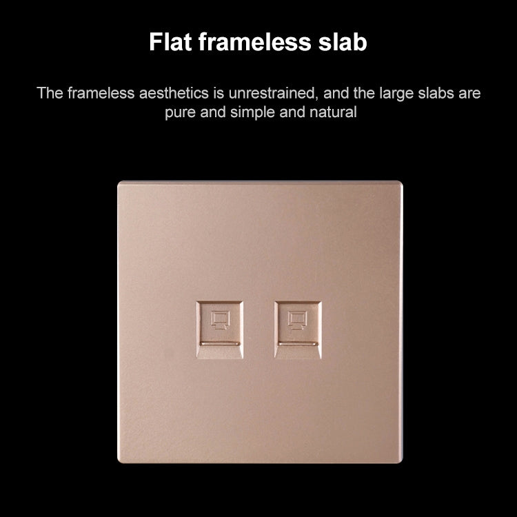 CAT.6 Shielded Pass-through Network Module, Dual Ports Panel + Shielded Pass-through + TV Socket (Grey) by buy2fix