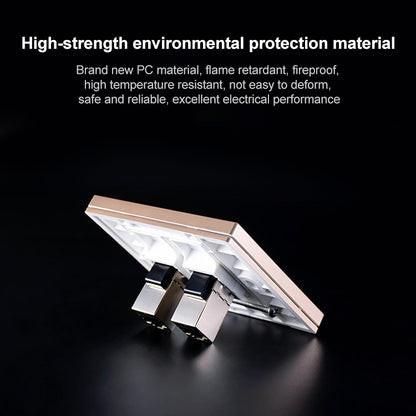 CAT.6 Shielded Pass-through Network Module, Dual Ports Panel + Shielded Pass-through + TV Socket (Gold) by buy2fix