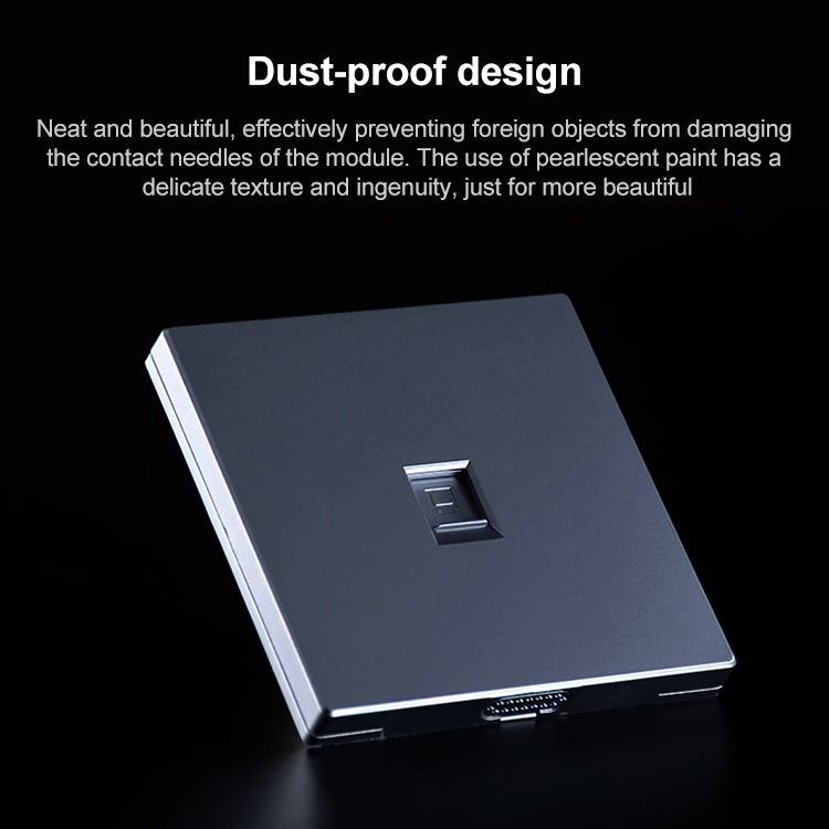 CAT.6 Shielded Pass-through Network Module, Dual Ports Panel + Shielded Pass-through + TV Socket (Gold) by buy2fix