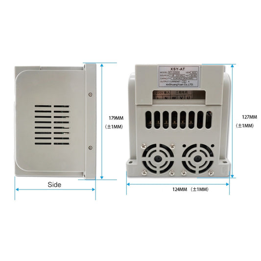 AT1-2200X 2.2KW 220V Single-phase Input Three-phase Output Inverter Motor Governor - Relays by buy2fix | Online Shopping UK | buy2fix