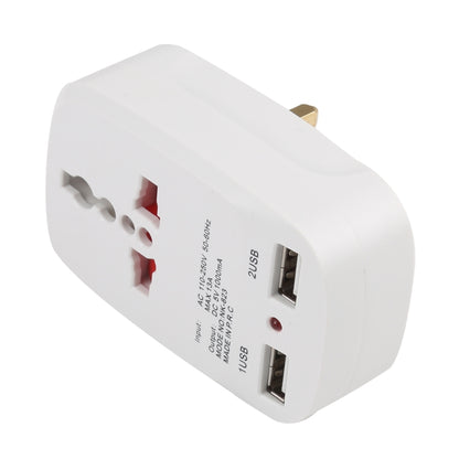 NK-823 2000W Dual USB Travel Charger Power Adapter Socket, UK Plug - USB Charger by buy2fix | Online Shopping UK | buy2fix