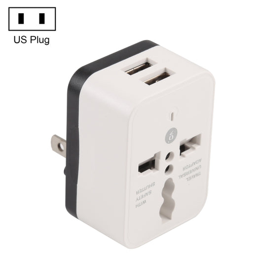 WN-2018 Dual USB Travel Charger Power Adapter Socket, US Plug - USB Charger by buy2fix | Online Shopping UK | buy2fix