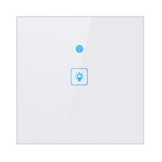 WS-UK-01 EWeLink APP & Touch Control 2A 1 Gang Tempered Glass Panel Smart Wall Switch, AC 90V-250V, UK Plug - Smart Socket by buy2fix | Online Shopping UK | buy2fix