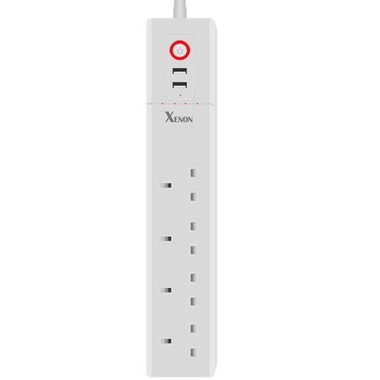 2 x USB Ports + 4 x UK Plug Jack WiFi Remote Control Smart Power Socket Works with Alexa & Google Home, Cable Length: 1.8m, AC 90-265V, UK Plug - Smart Socket by buy2fix | Online Shopping UK | buy2fix