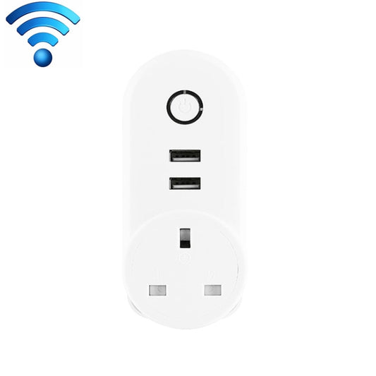 SA-002 2 USB Ports + 1 UK Socket WiFi Smart Power Plug Socket, Compatible with Alexa and Google Home, AC 110V-230V, UK Plug - Smart Socket by buy2fix | Online Shopping UK | buy2fix